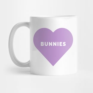 Bunnies Purple Heart Mug